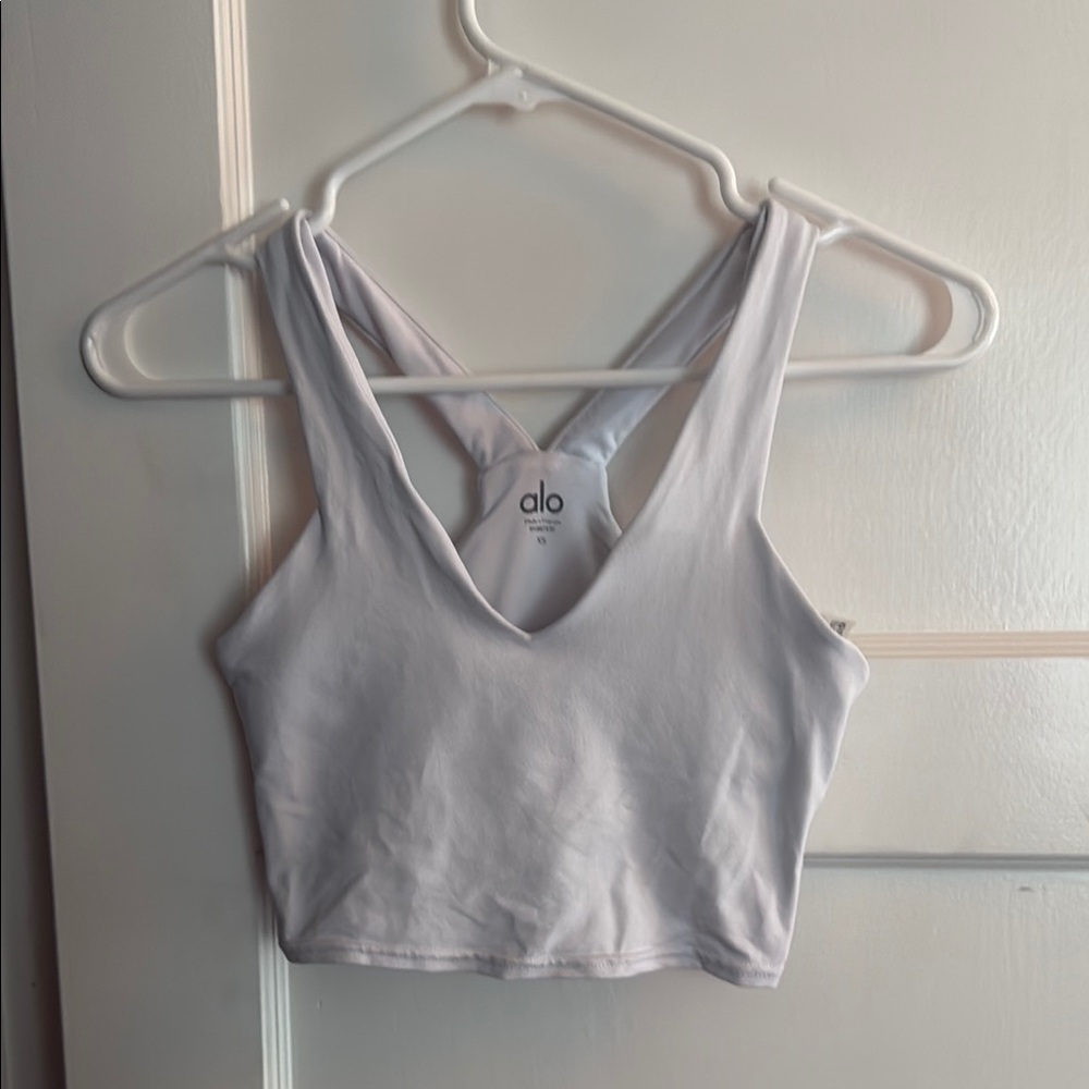 Alo White Crop Top/Bra